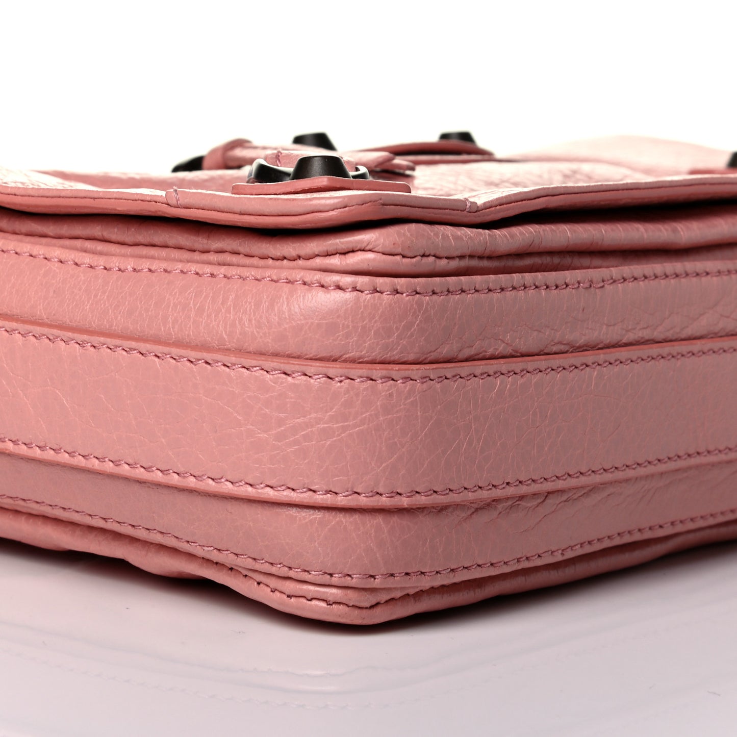 Agneau Classic Hardware Tool Kit Crossbody Rose Peche