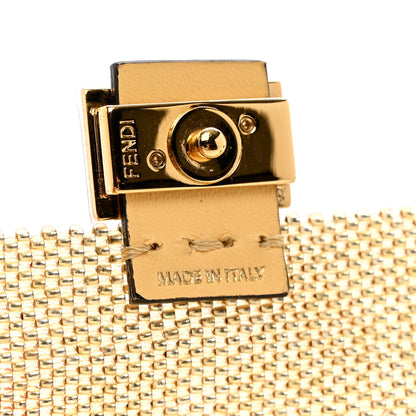 Fendi Glass Vitello King Beaded Mini Pico Baguette Charm Semolino 6 of 6