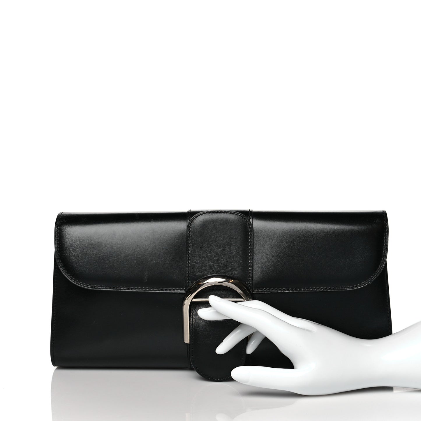 Box Calfskin Brillant Clutch Black