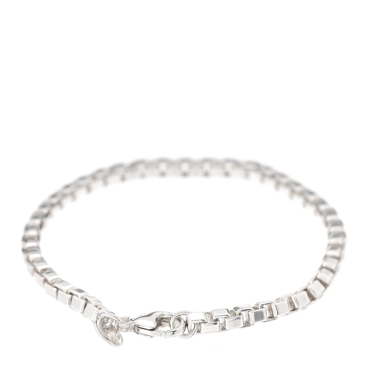 Tiffany Sterling Silver 4mm Venetian Link Bracelet 3 of 5