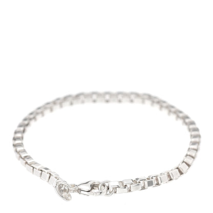 Tiffany Sterling Silver 4mm Venetian Link Bracelet 3 of 5
