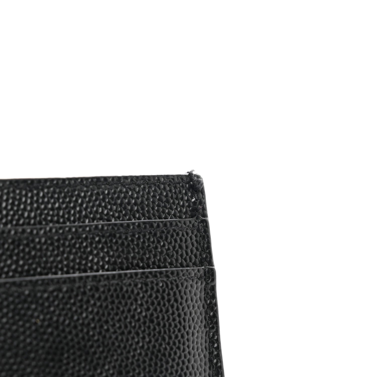 Saint Laurent Grain De Poudre Monogram Credit Card Case Black 7 of 8