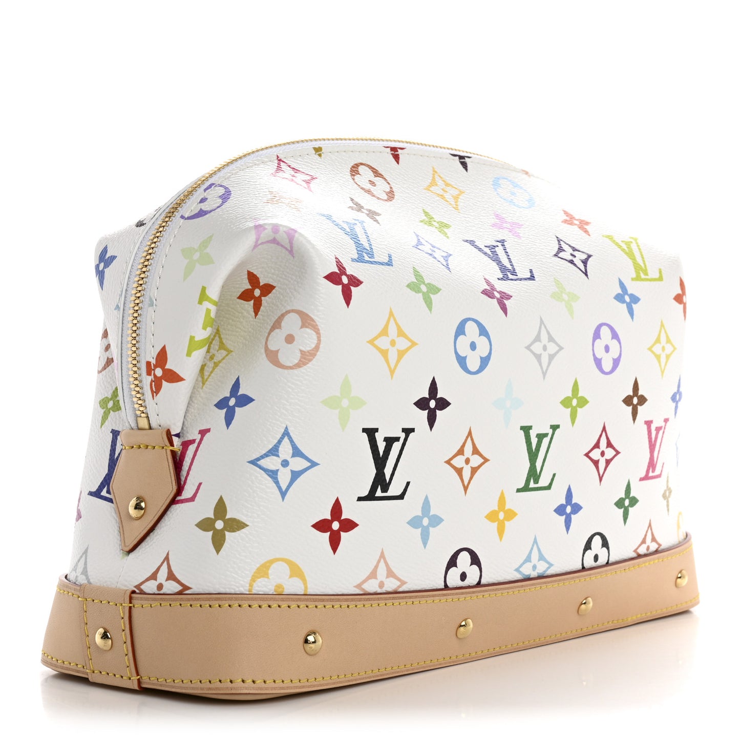 LV x TM Monogram Multicolor Cosmetic Pouch GM White