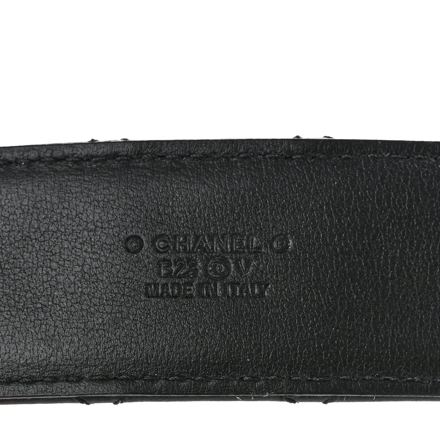 Calfskin Quilted CC Chain Belt 80 32 Black