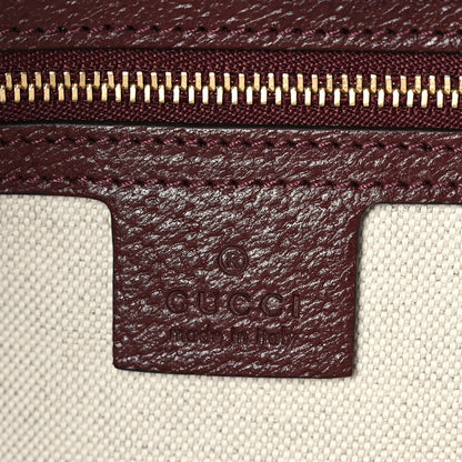 Gucci Monogram Textured Dollar Calfskin Web Medium Ophidia Shopping Tote Sahara Rubino Chardonnay 6 of 9