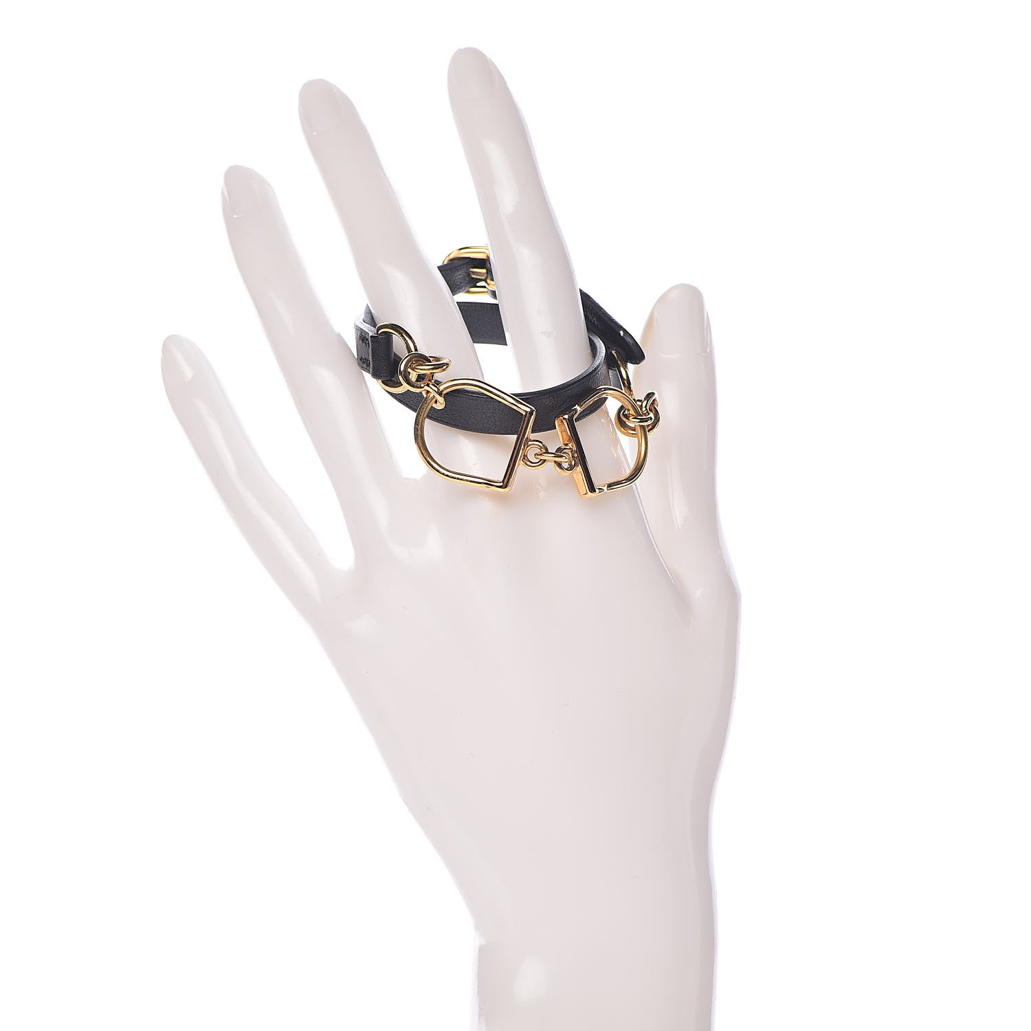 Hermes Swift Etrier Double Tour Bracelet T2 Black 2 of 10