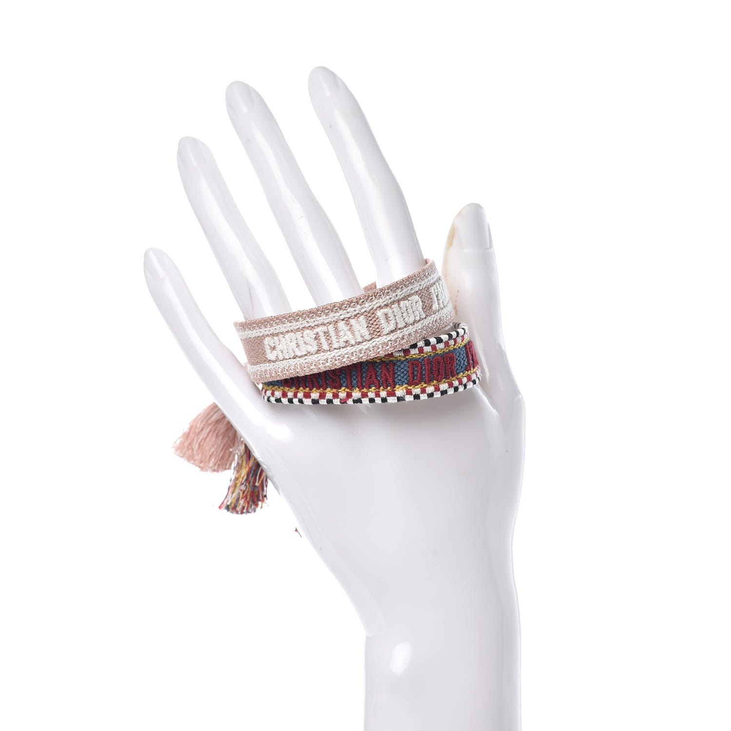 Christian Dior Woven Cotton J'Adior Friendship Bracelet Set 2 of 8