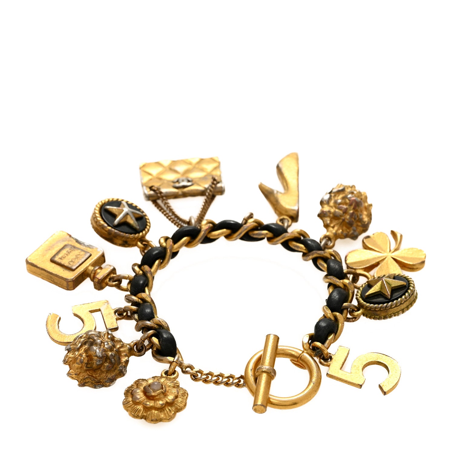 Chanel Metal Lambskin Lucky Charm Bracelet Gold 3 of 5