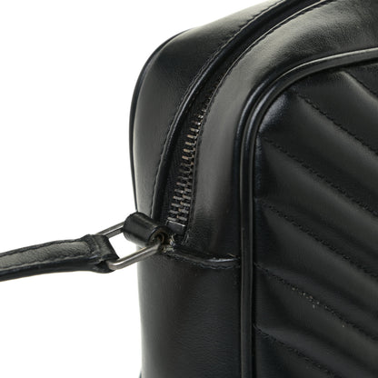 Saint Laurent Calfskin Matelasse Monogram Lou Camera Bag Asphalt 15 of 16