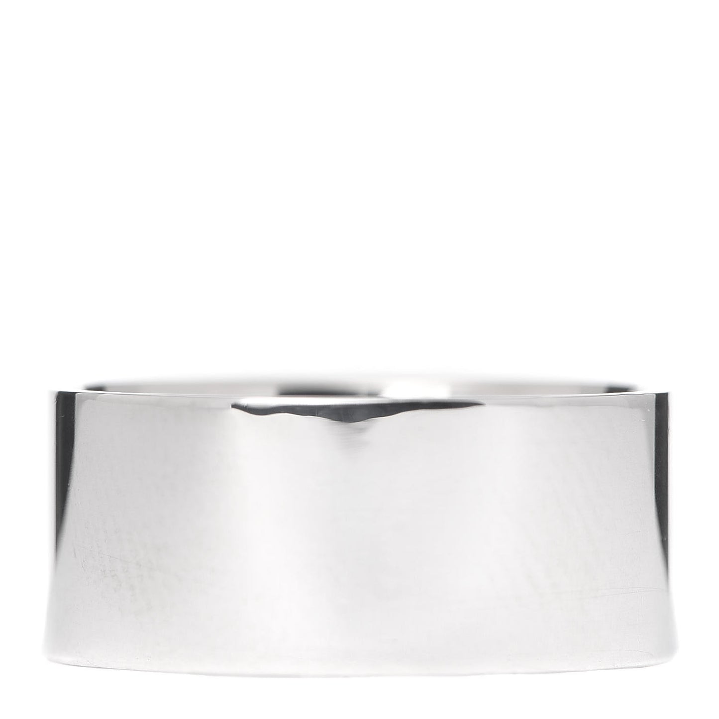 Sterling Silver Diamond Lock Wide Band Ring 56 7.5