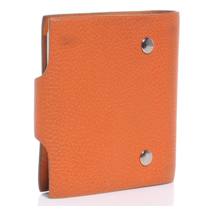 Hermes Taurillon Clemence Ulysse PM Notebook Cover Orange 3 of 8