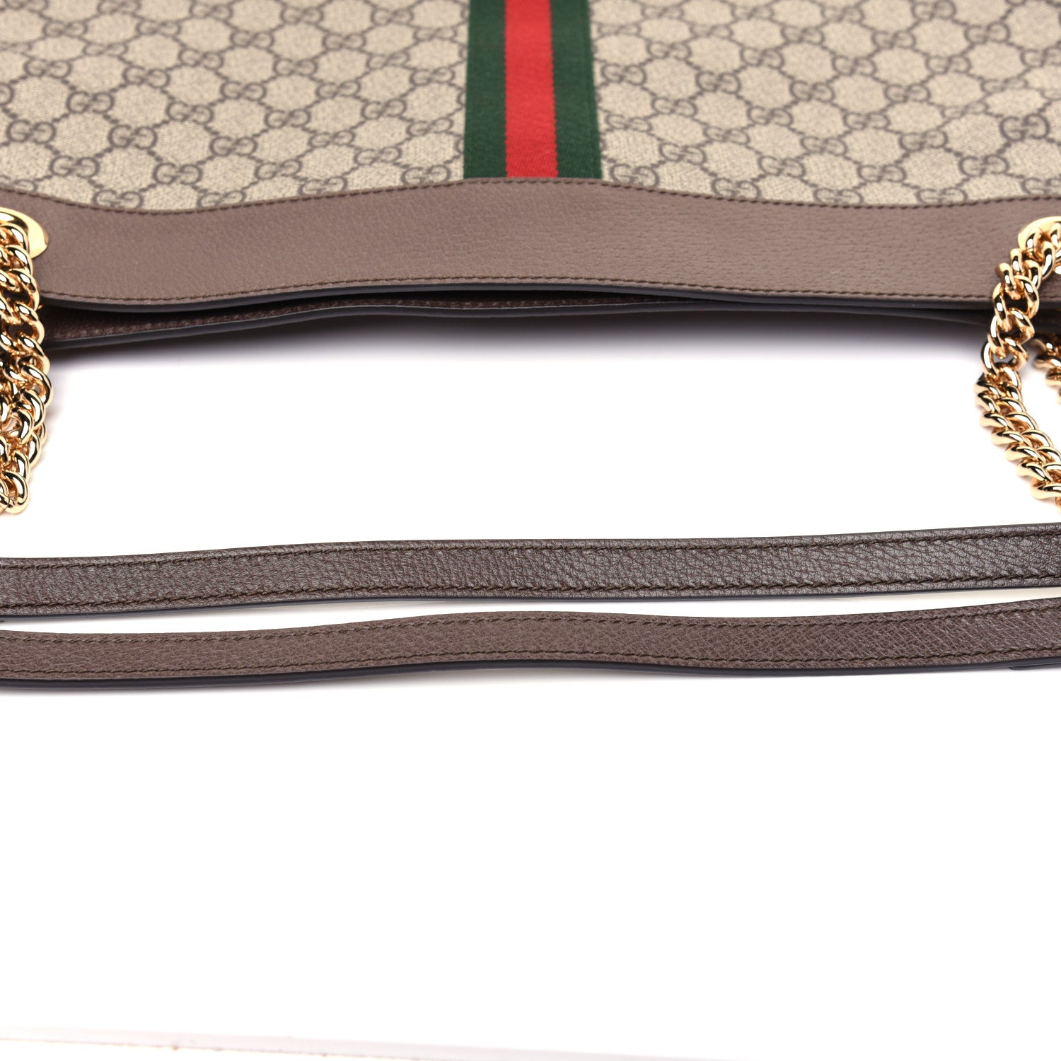 Gucci GG Supreme Monogram Large Rajah Chain Tote Beige New Acero 15 of 16