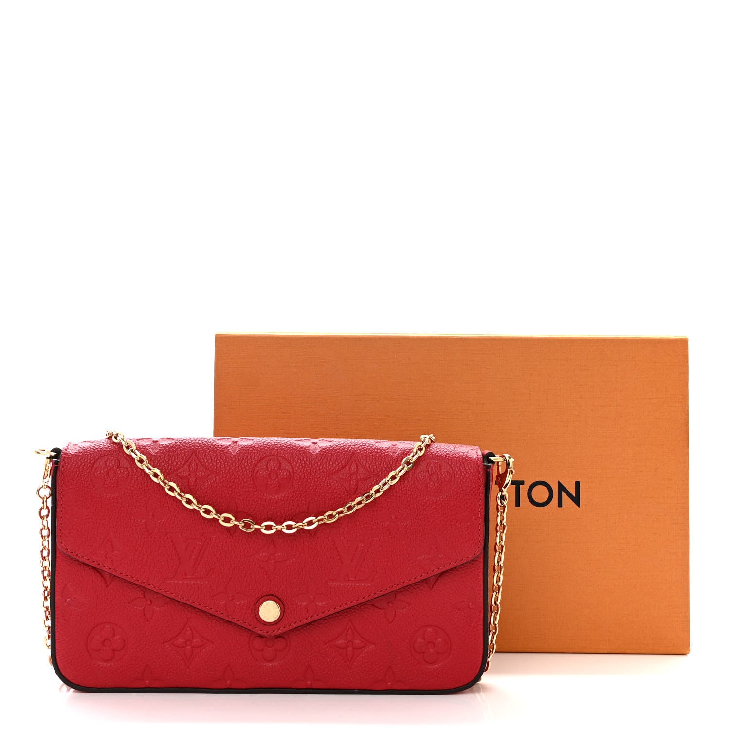 Louis Vuitton Empreinte Pochette Felicie Chain Wallet Cherry 15 of 15