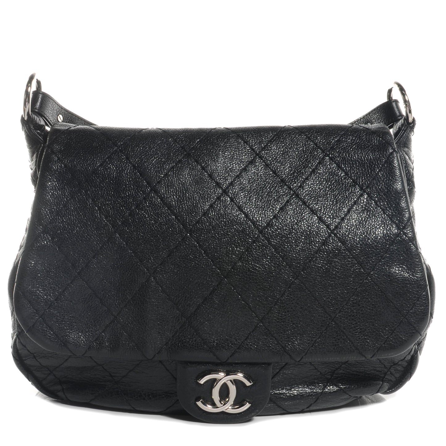 Glazed Calfskin On The Road XL Flap Black