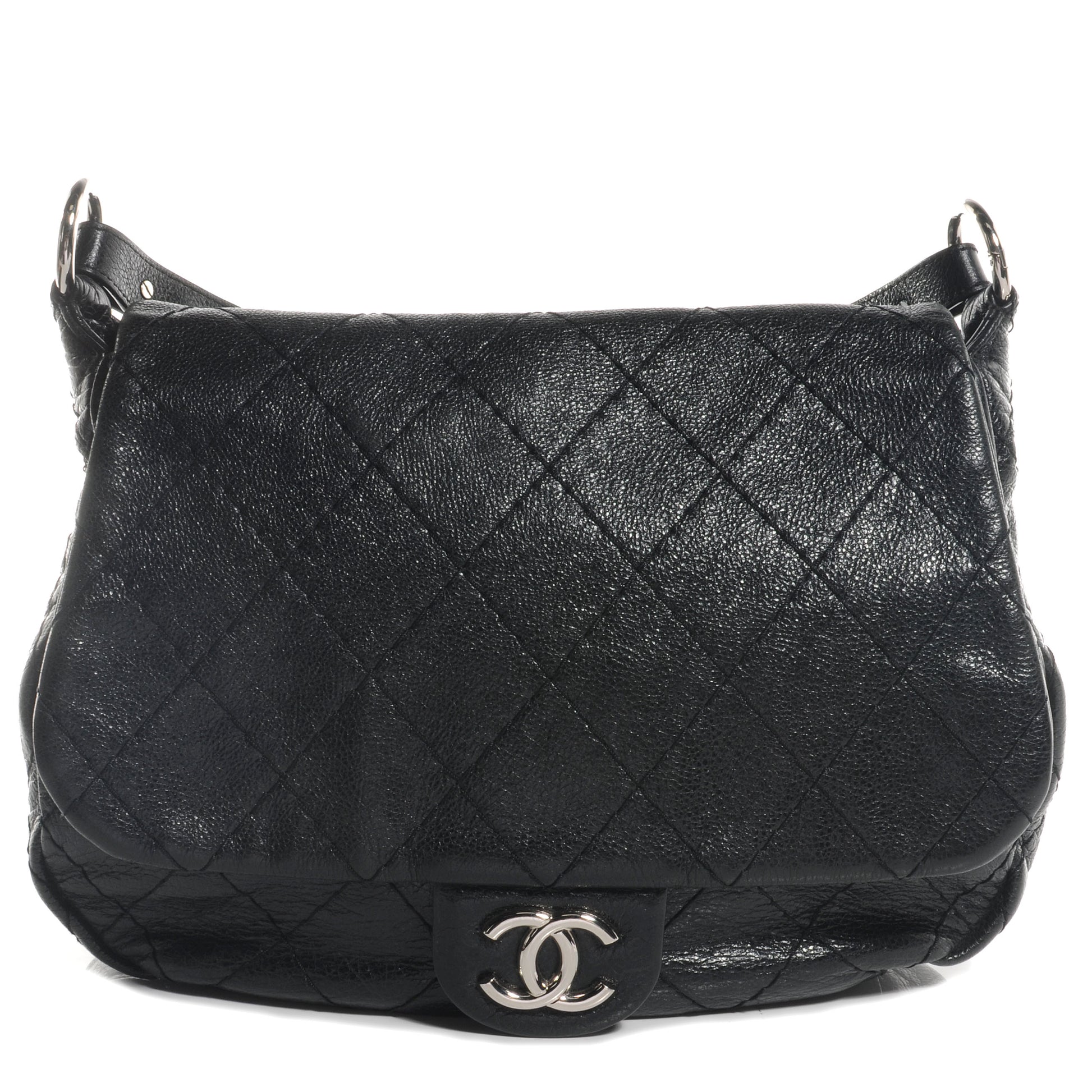 Chanel Glazed Calfskin On The Road XL Flap Black 1 of 8