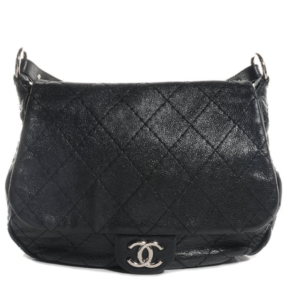 Chanel Glazed Calfskin On The Road XL Flap Black 1 of 8
