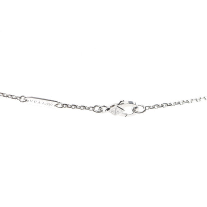 Van Cleef & Arpels 18K White Gold Mother of Pearl Vintage Alhambra Pendant Necklace 4 of 7