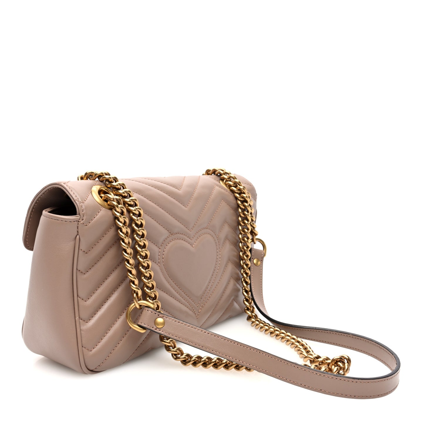 Calfskin Matelasse Small GG Marmont Shoulder Bag Porcelain Rose