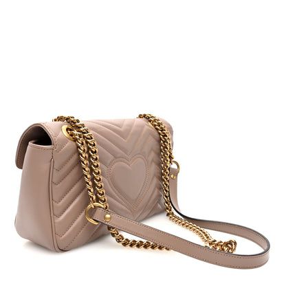 Gucci Calfskin Matelasse Small GG Marmont Shoulder Bag Porcelain Rose 3 of 10