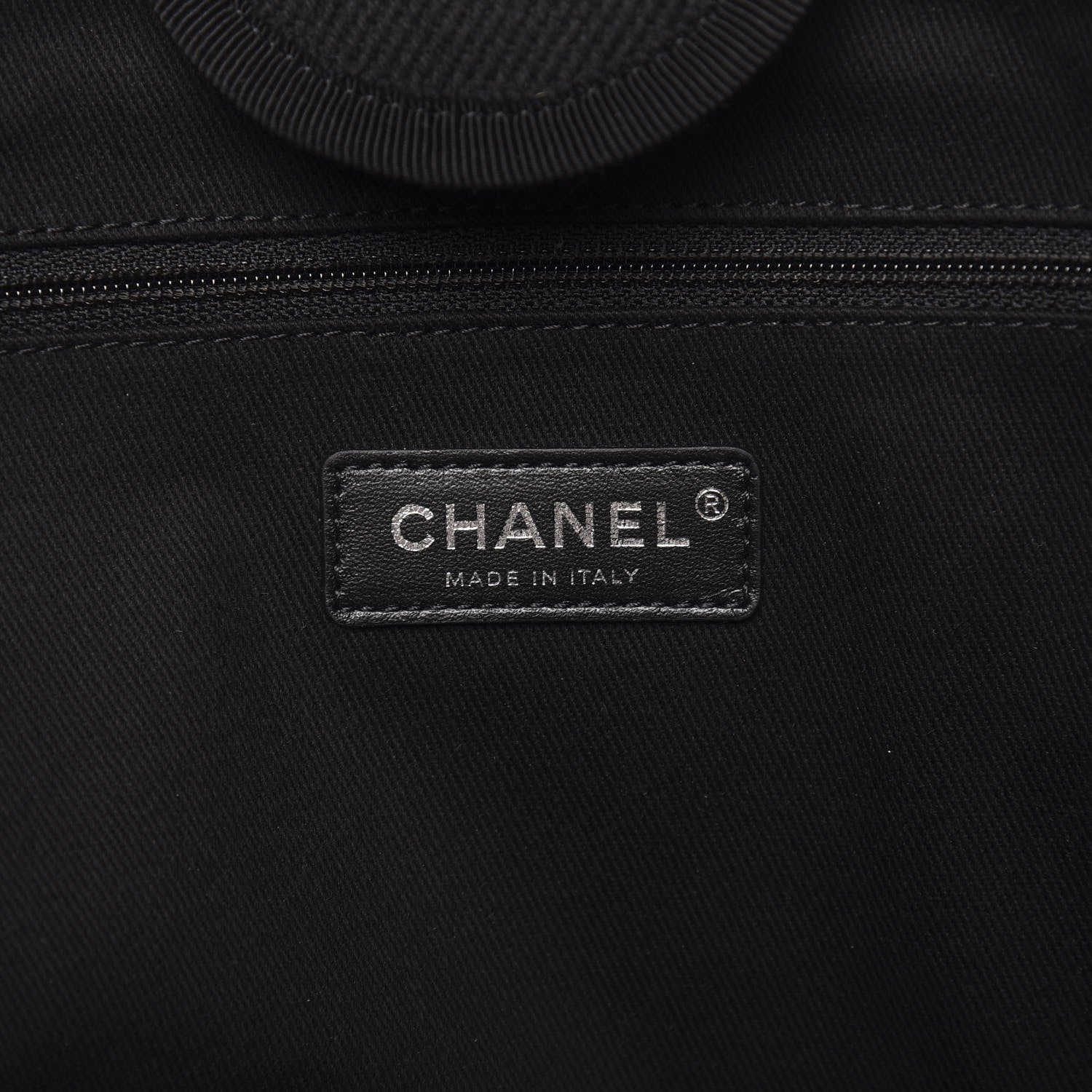 Chanel Canvas Pearl Medium Deauville Tote Black 6 of 10