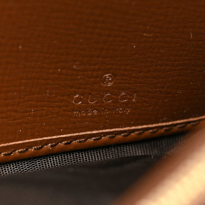 Gucci GG Supreme Monogram Azalea Calfskin Web Jackie 1961 Chain Wallet Beige Ebony Brown Sugar 10 of 13