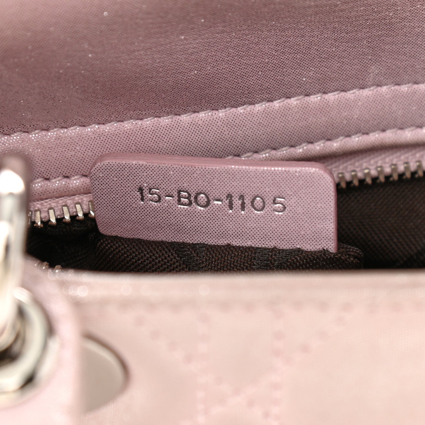 Metallic Lambskin Cannage Mini Lady Dior Lotus