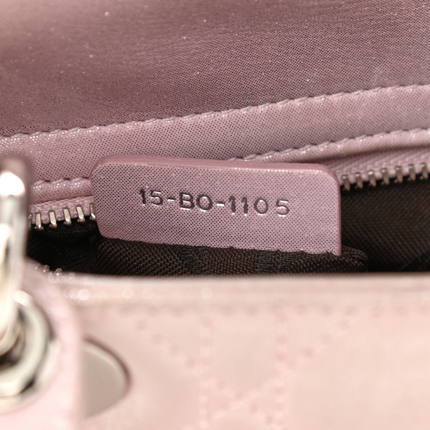 Christian Dior Metallic Lambskin Cannage Mini Lady Dior Lotus 7 of 13