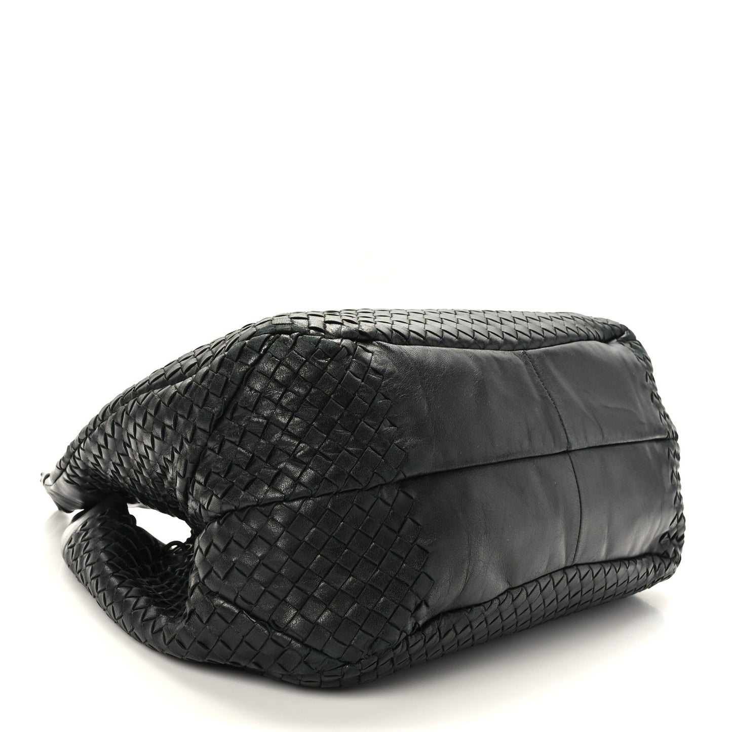 Nappa Intrecciato Large Campana Hobo Black