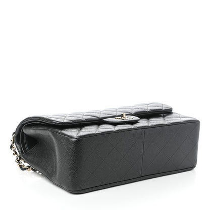 Chanel Caviar Quilted Jumbo Double Flap Dark Grey 4 of 10