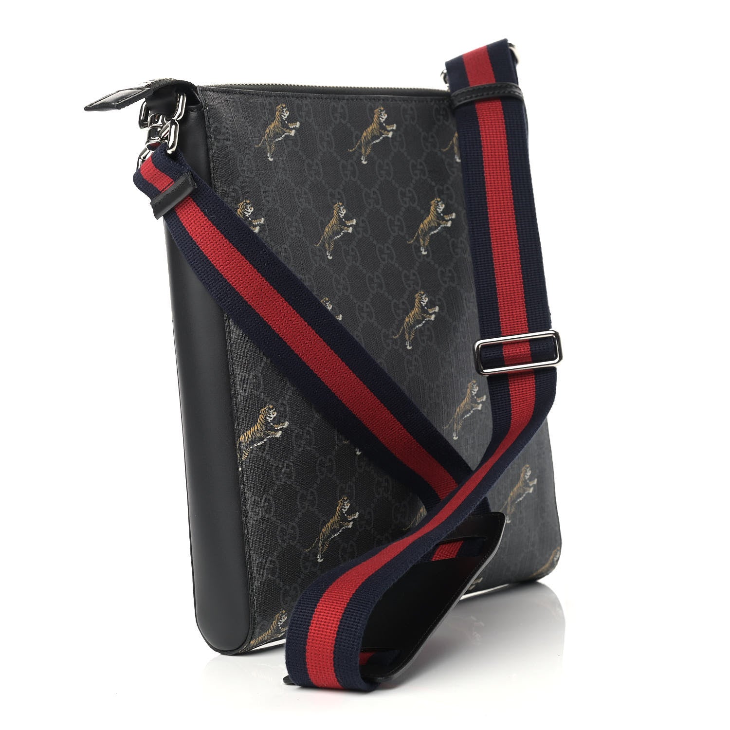 Gucci GG Supreme Monogram Tigers Web Messenger Bag Black Multicolor 3 of 9