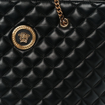 Versace Nappa Quilted Medusa Chain Shoulder Bag Black 8 of 10