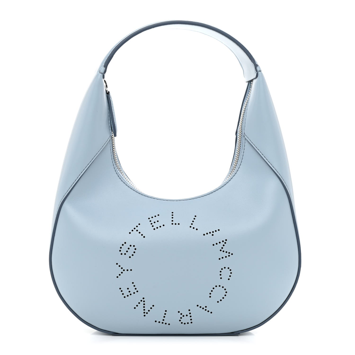 Stella McCartney Eco Alter Nappa Perforated Logo Small Hobo Blue 1 of 8