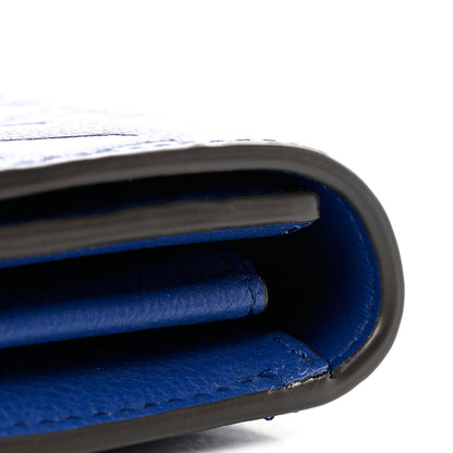 Mulberry Silky Calf Flower Embossed Darley Wallet Pigment Blue 7 of 8
