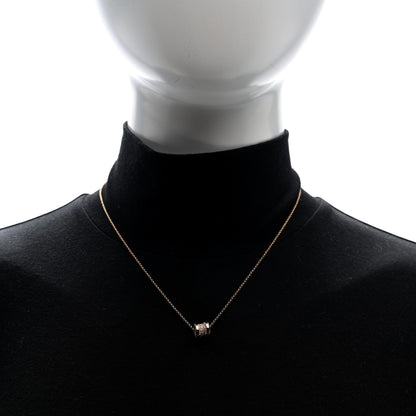 Bulgari 18K Rose Gold Diamond Small B.Zero1 Pave Pendant Necklace 2 of 6