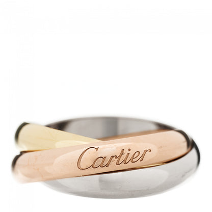 Cartier 18K Pink Yellow White Gold Classic Trinity Ring 54 6.75 1 of 6
