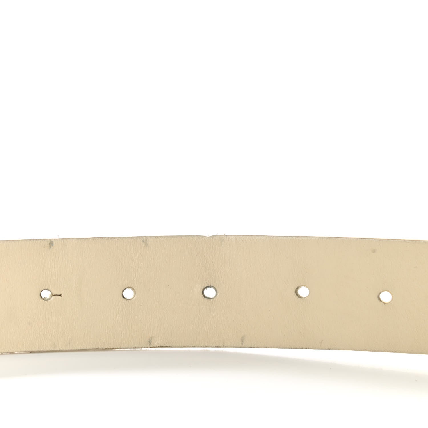 Chanel Calfskin Enamel CC Logo Belt Light Beige 9 of 12