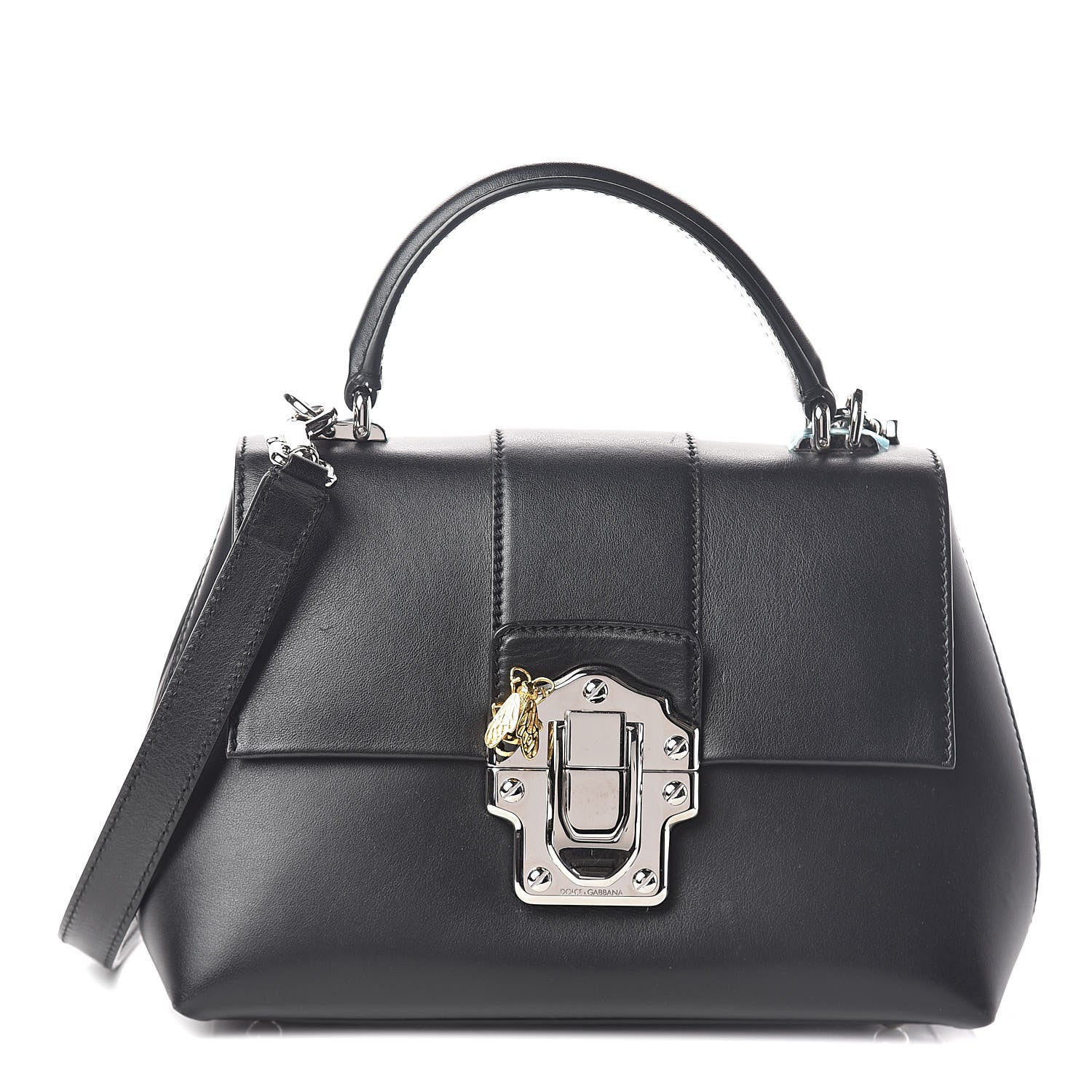 Dolce & Gabbana Calfskin Small Lucia Satchel Black 1 of 8