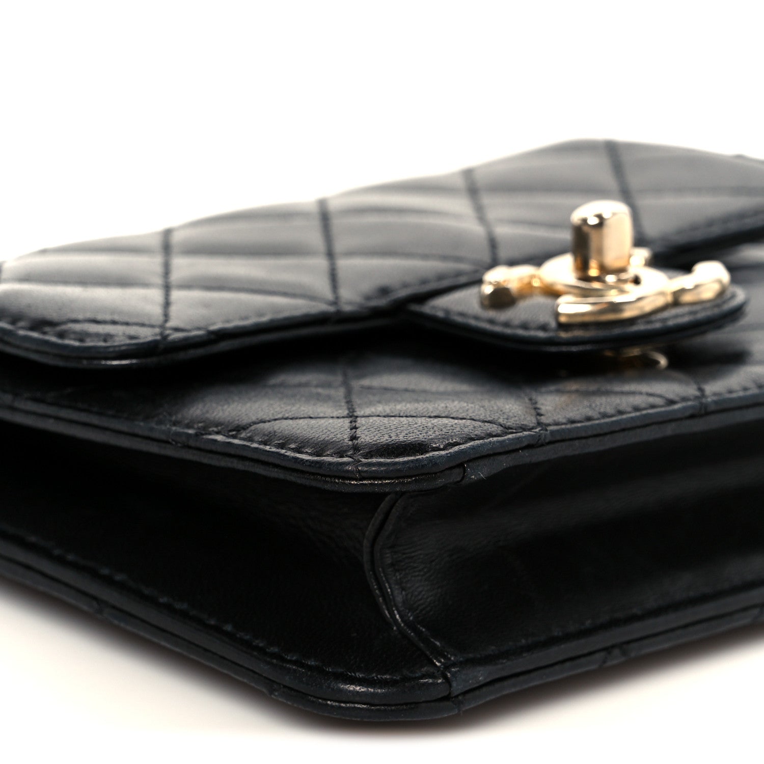 Chanel Lambskin Quilted Crossing Times Mini Flap Black 10 of 11