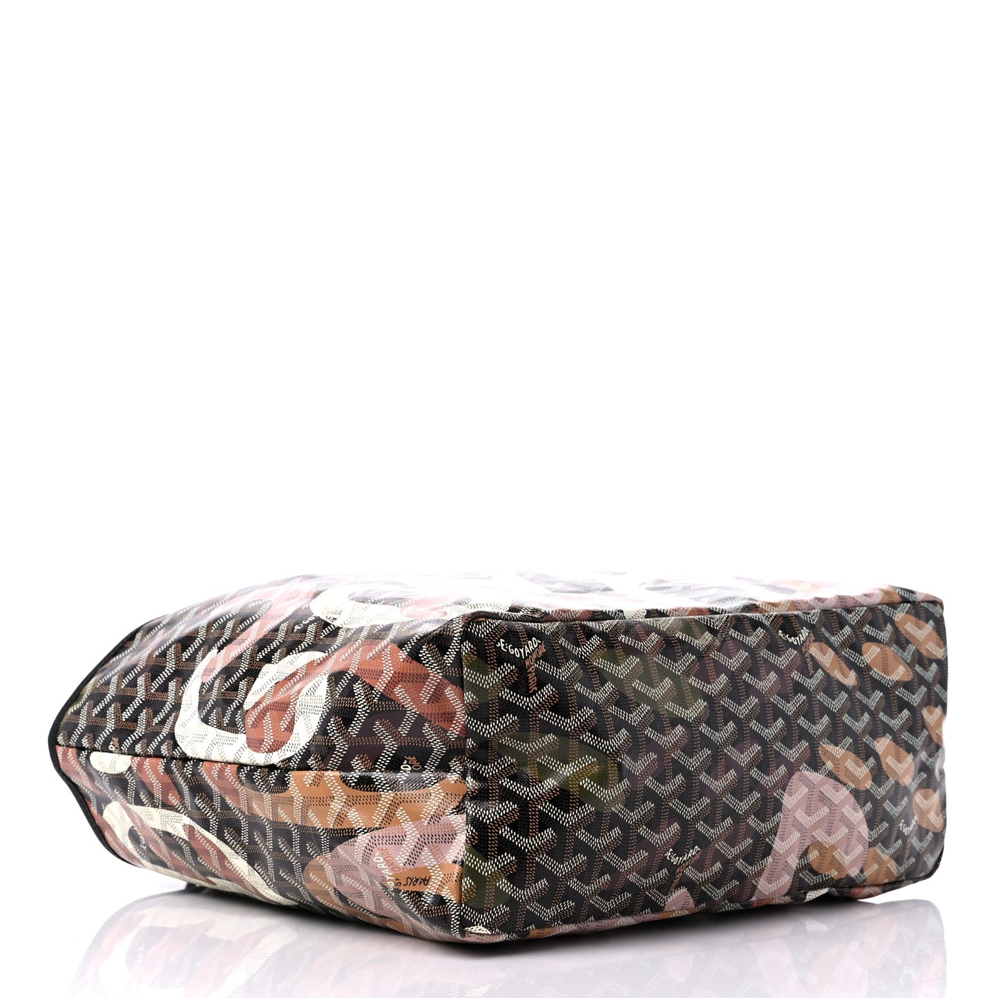 Goyardine Saint Louis Lettres Camouflage PM Black Pink Multicolor