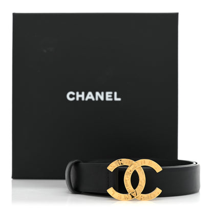 Chanel Calfskin Paris Button CC Belt 75 30 Black 7 of 7