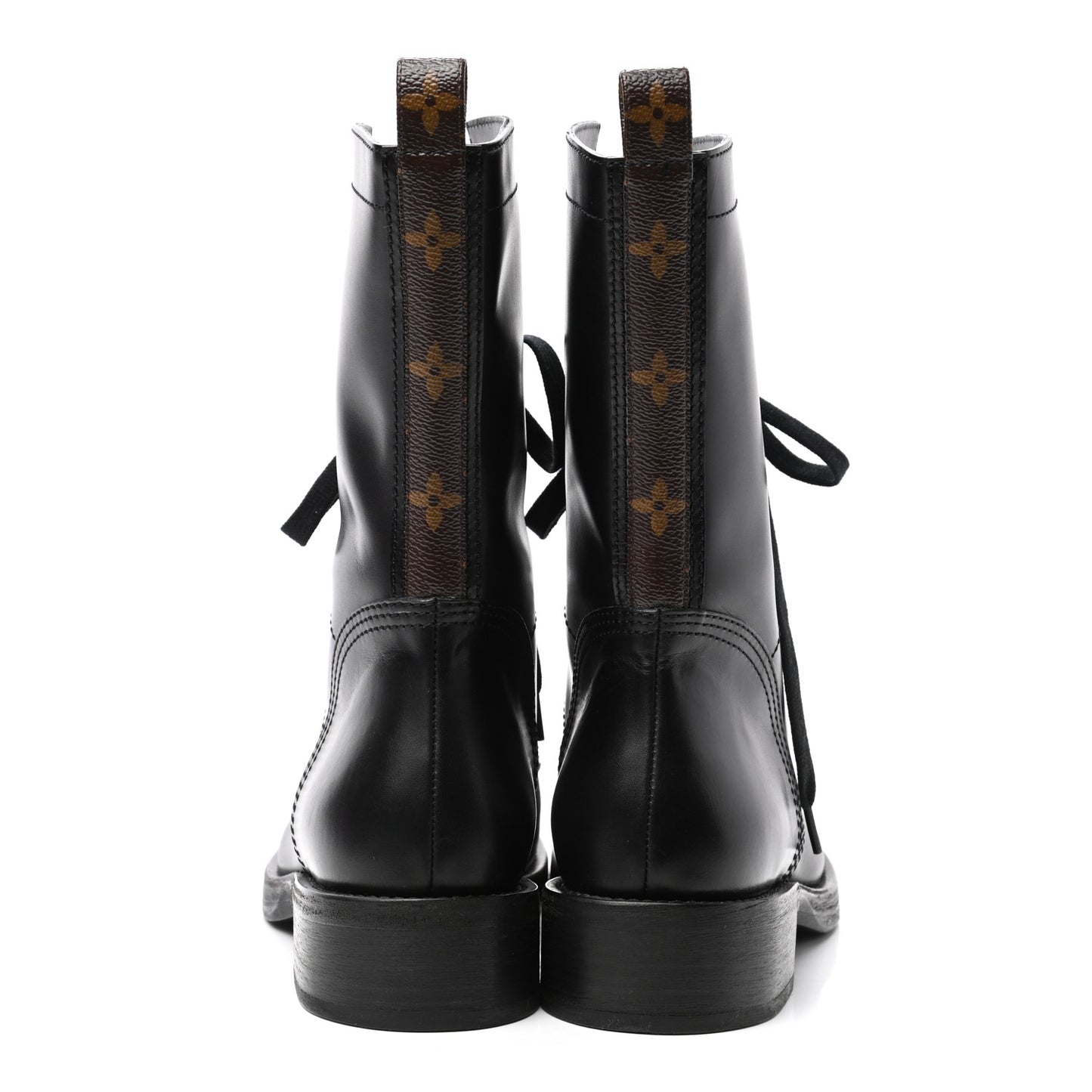 Calfskin Monogram Metropolis Flat Ranger Boots 39 Black