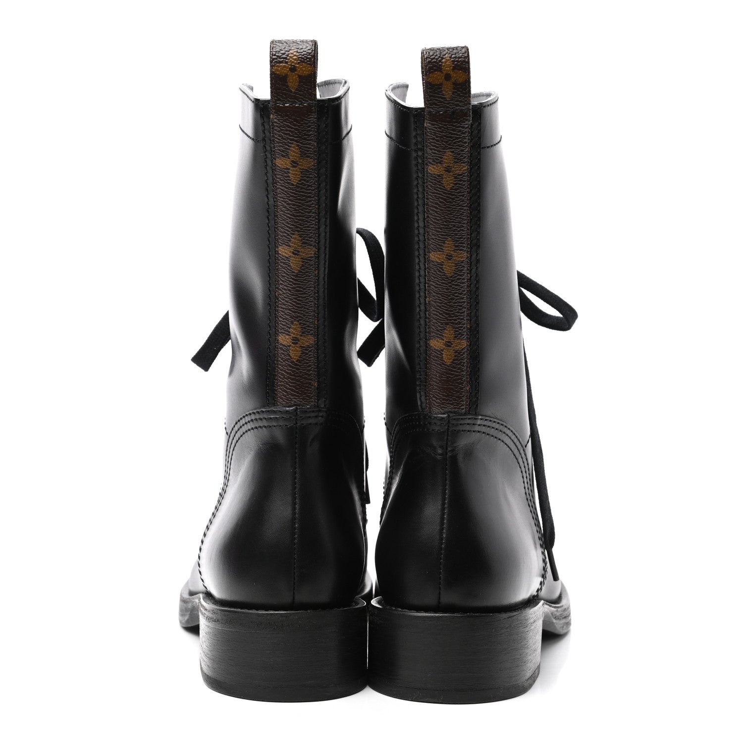 Louis Vuitton Calfskin Monogram Metropolis Flat Ranger Boots 39 Black 4 of 7