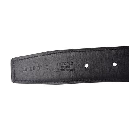 Hermes Epsom Swift 32mm Belt Strap 90 Etain Black 5 of 8