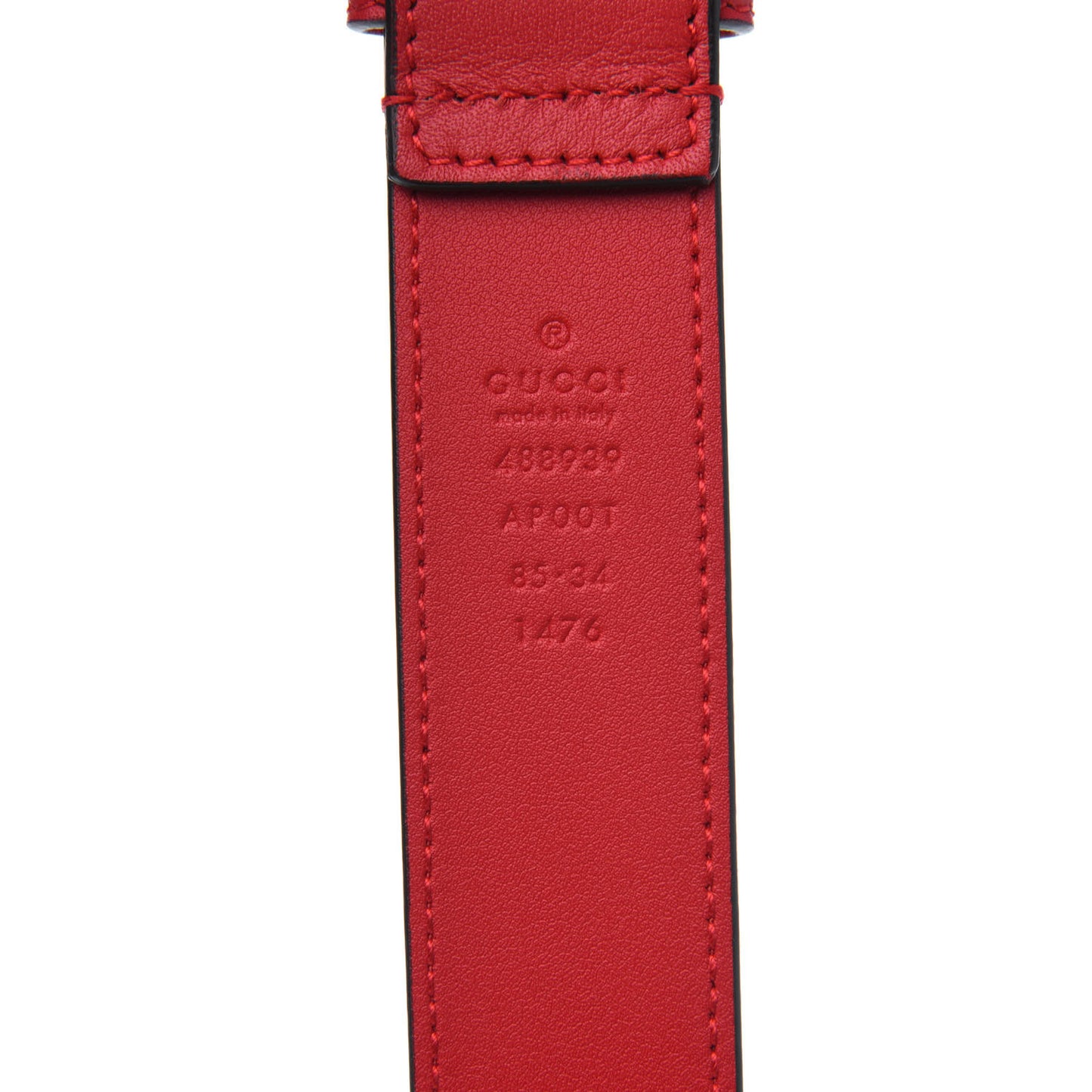 Calfskin Horsebit Belt 85 34 Red
