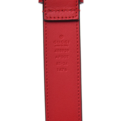 Gucci Calfskin Horsebit Belt 85 34 Red 5 of 5