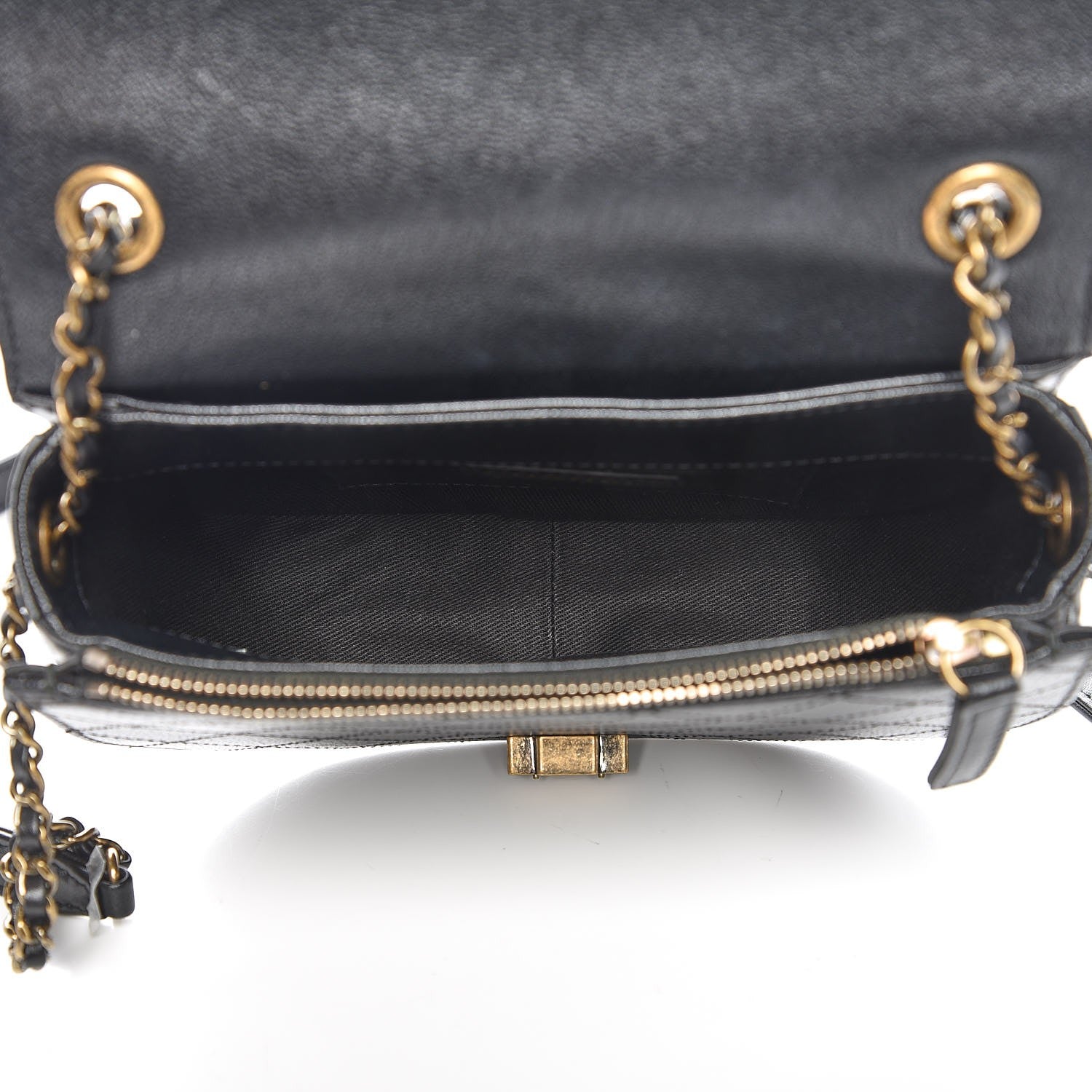 Chanel Shiny Calfskin Goatskin Quilted Small Coco Curve Messenger Flap Black 5 of 10