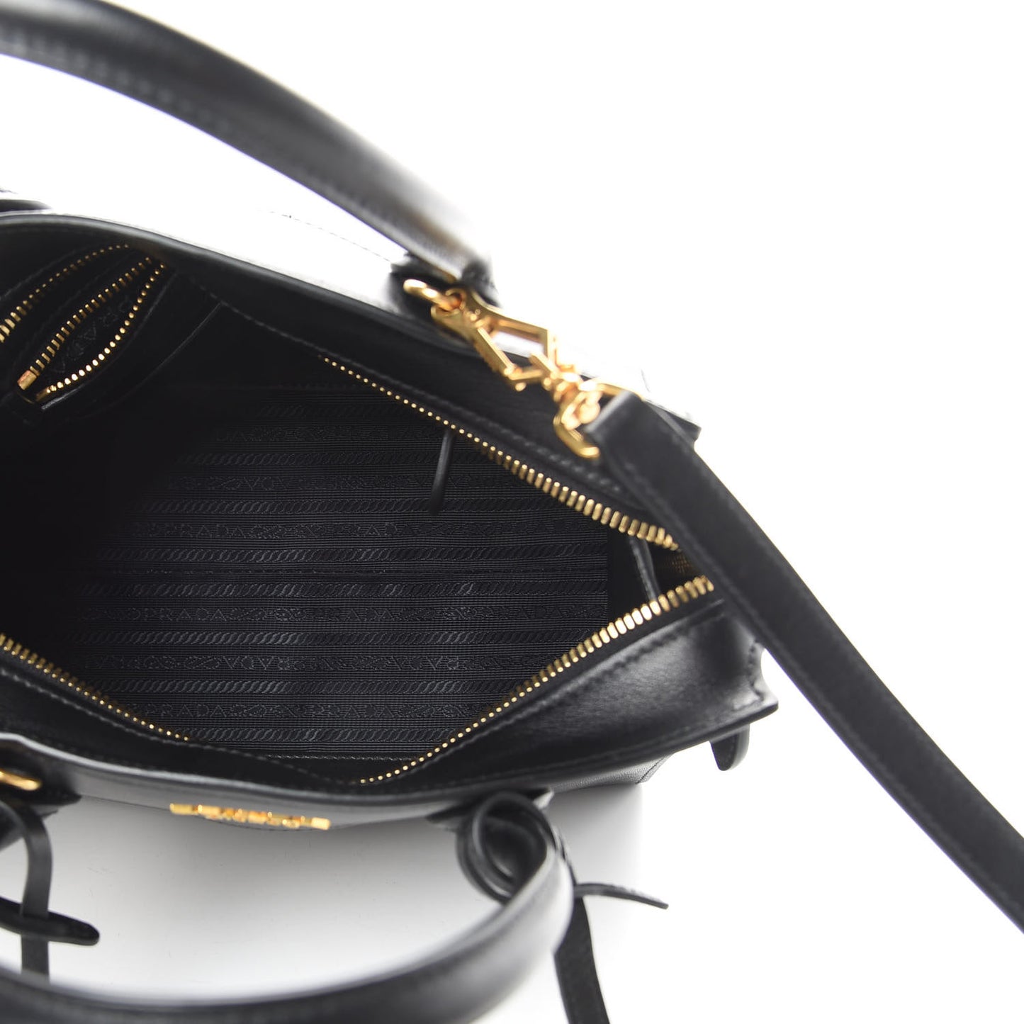 Saffiano City Calfskin Small Esplanade Tote Black