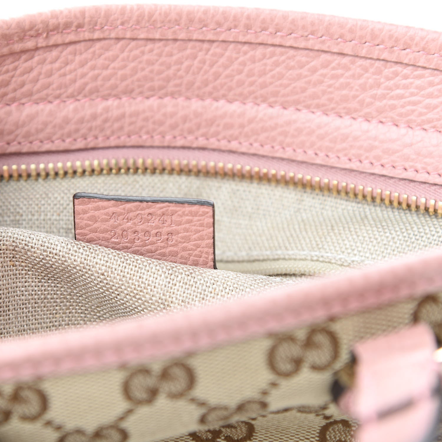 Gucci Monogram Small Bree Tote Beige Soft Pink 8 of 11