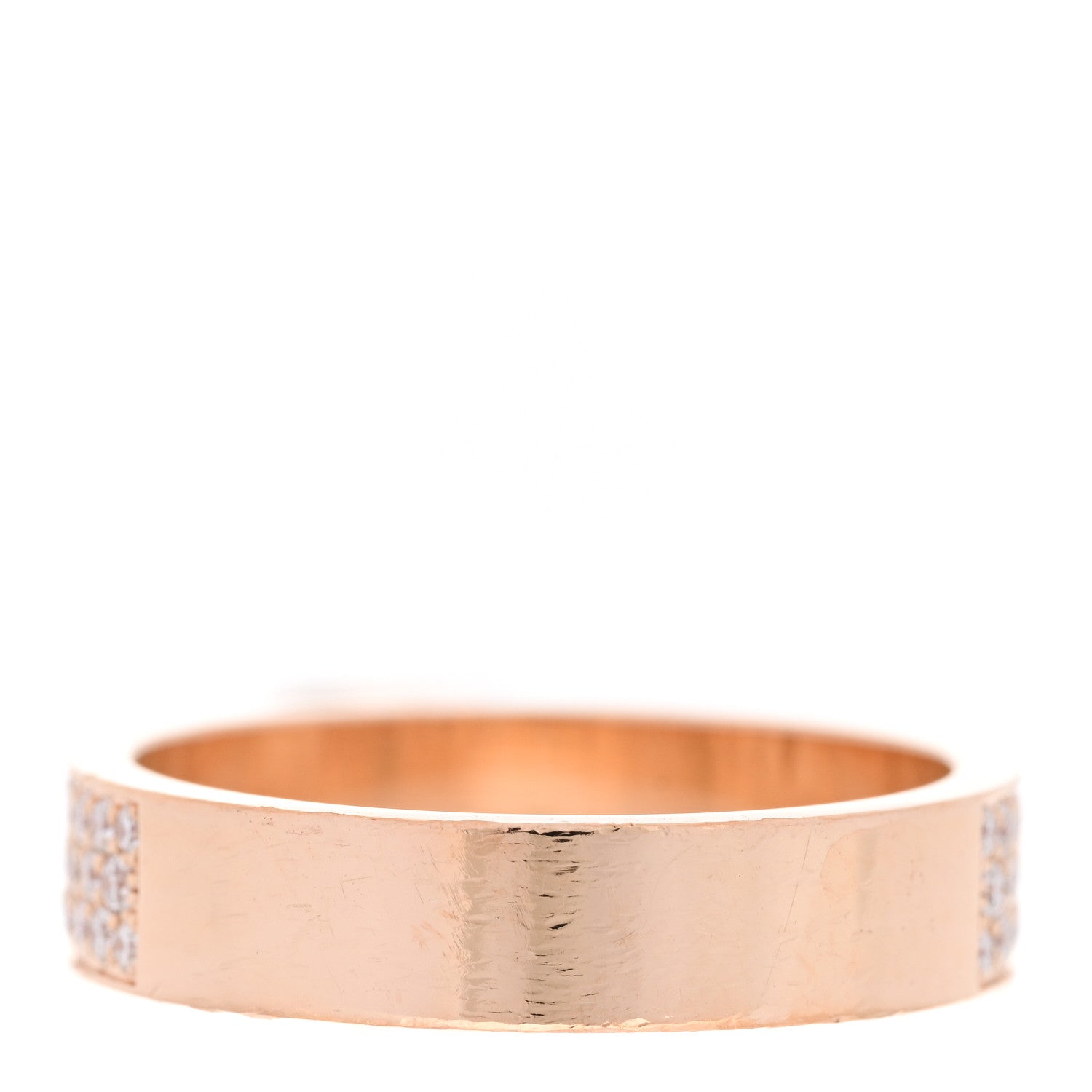 Hermes 18K Rose Gold Diamond MM Kelly Clochette Ring 52 6 3 of 7