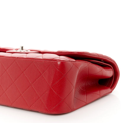 Chanel Caviar Quilted Jumbo Double Flap Red 11 of 11